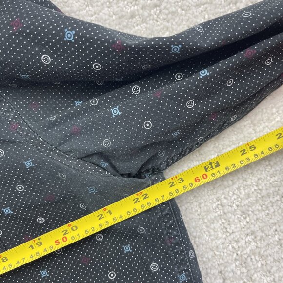 Ben Sherman Shirt Mens XL Dark Blue Geometric AOP Dots Button Down Slim Fit - Picture 6 of 12